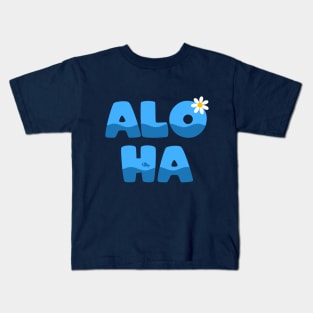 Aloha Hawaii Surfing With Hawaiian Jumping Fish Kids T-Shirt